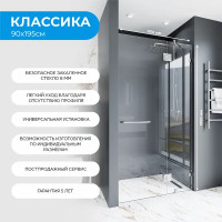 Дверь душевая распашная Март Классика 90 см