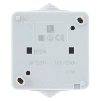 Выключатель накладной влагозащищенный LK Studio Aqua 1 клавиша IP54 цвет серый