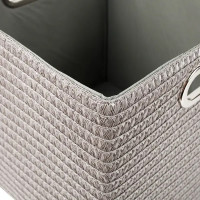 Короб плетеный 31x31x31 см полипропилен цвет серый