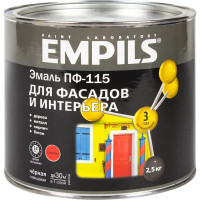 Эмаль ПФ-115 Empils PL глянцевая цвет чёрная 2.5 кг