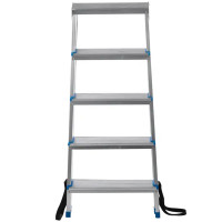 Стремянка алюминиевая двухсторонняя Ladderbel STR2-AL-5 5 ступеней, максимальная нагрузка 150 кг