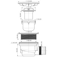 Сифон для душевого поддона Vidage с выпуском d 90 мм