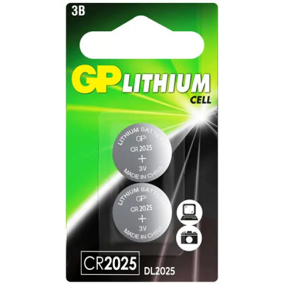 Батарейка GP CR2025 литиевая 2 шт.