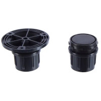 Комплект опоры барной стойки для трубы 50 мм, цвет чёрный