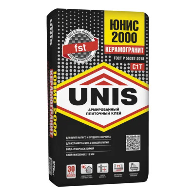 Клей для плитки Unis 2000 25 кг