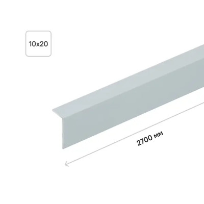 Угол арочный 10x20x2700 мм ПВХ цвет голубой