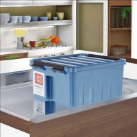 Контейнер Rox Box 21x17x10.5 см 2.5 л пластик с крышкой цвет синий