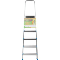 Стремянка алюминиевая Ladderbel STR-AL-5 5 ступеней, максимальная нагрузка 150 кг