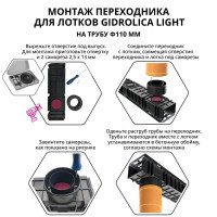 Канал с решеткой 1000x115x96 мм пластик цвет черный