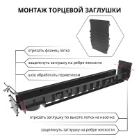 Заглушка к пластиковым лоткам DN100