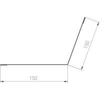 Планка примыкания для внутренних углов 150x150x2000 мм RAL 8017 коричневый