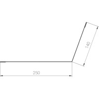 Планка примыкания верхняя 2 м RAL 6005 зелёный