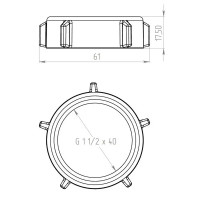 Гайка для сифона 1 1/2\