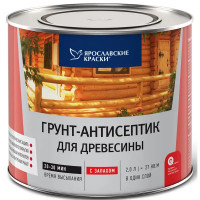 Грунтовка по дереву антисептическая Ярославские краски алкидная бесцветная 2 л