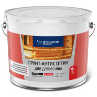 Грунтовка по дереву антисептическая Ярославские краски алкидная бесцветная 9 л