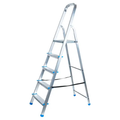 Стремянка алюминиевая Ladderbel STR-AL-5 5 ступеней, максимальная нагрузка 150 кг