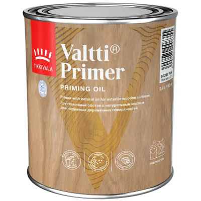 Грунтовка по дереву антисептическая Tikkurila Valtti Primer бесцветная 0.9 л