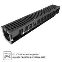 Канал пластиковый с полиамидной решёткой 1000x145x150 мм