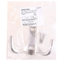 Крючок мебельный K204SN двухрожковый цинк/алюминий цвет матовый никель