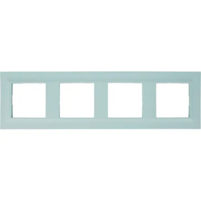 Рамка для розеток и выключателей Legrand Structura 4 поста, цвет голубой
