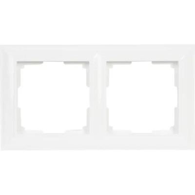 Рамка для розеток и выключателей Werkel Fiore 2 поста, цвет белый