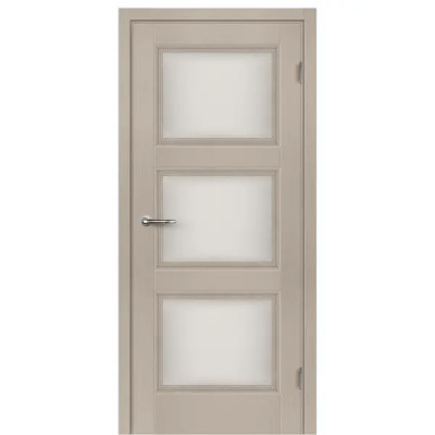 Дверь межкомнатная Трилло остеклённая Hardflex ламинация цвет ясень 70x200 см (с замком и петлями)