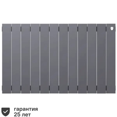 Радиатор Royal Thermo Pianoforte 500/100 биметалл 12 секций боковое подключение цвет серый