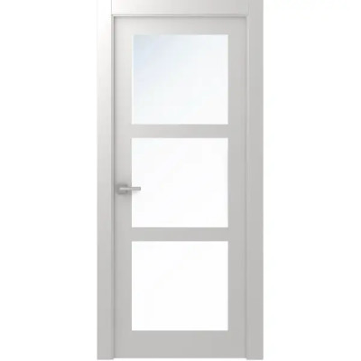 Дверь межкомнатная Британия остеклённая эмаль цвет белый 80x200 см (с замком)