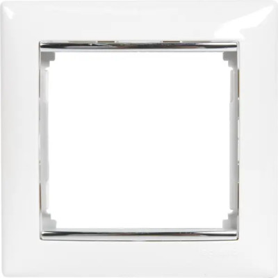 Рамка для розеток и выключателей Legrand Valena 1 пост, цвет белый/серый шёлк