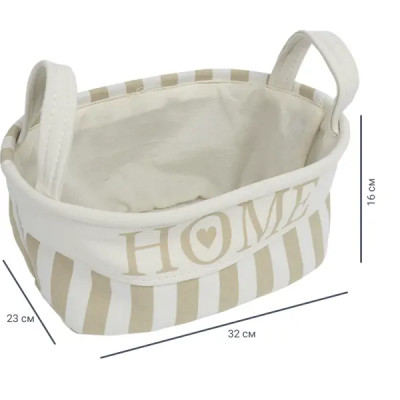 Корзина Home 23x16x32 см 9.5 л ткань цвет бежевый