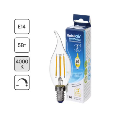 Лампа светодиодная филаментная Airdim E14 5 Вт 500 Лм свет холодный