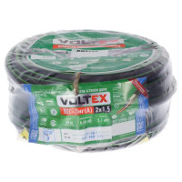 Кабель Камит ВВГпнг(A) 2x1.5 мм 20 м ГОСТ цвет черный