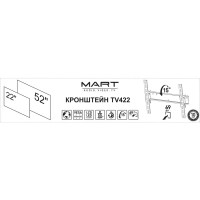 Кронштейн TV422 для ЖК и плазменных панелей металл нагрузка до 55 кг цвет чёрный