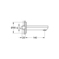 Излив для ванны Grohe Baucosmopolitan