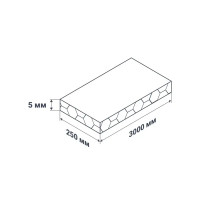 Стеновая панель ПВХ Белый матовый 3000x250x5 мм 0.75 м²