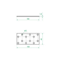 Пластина соединительная PS 100x40x1.8