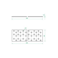 Пластина соединительная PS 200x60x1.8