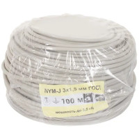 Кабель Ореол NYM 3x1.5 мм 100 м ГОСТ цвет серый