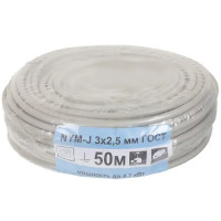 Кабель Ореол NYM 3x2.5 мм 50 м ГОСТ цвет серый