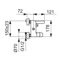 Душевая стойка Vidima Balance BA270AA со смесителем