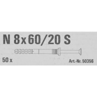 Дюбель-гвоздь потайной Fischer 8х60 мм, нейлон, 50 шт.