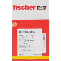 Дюбель-гвоздь потайной Fischer 8х80 мм, нейлон, 50 шт.