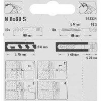 Дюбель-гвоздь потайной Fischer 8x60 мм 10 шт.