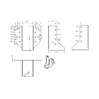 Опора бруса раскрытая GAH ALBERTS OBR R 45x109x3