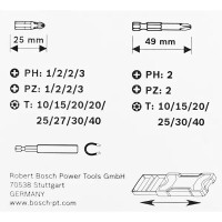 Набор бит Bosch Mini X-Line, 25шт