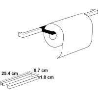 Держатель бумажного полотенца Delinia ID 25.4x1.8x8.7 см сталь цвет чёрный