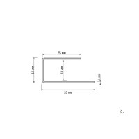 Профиль ПВХ 12x25x2700 мм цвет платан