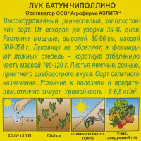 Семена Лук батун «Чиполлино» 0.5 г