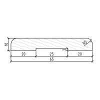 Наличник сращенный Плоский А 2200x65x10 мм массив дерева