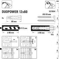 ДЮБ УН НЕЙЛ 12x60 4ШТ FISCHER DUO